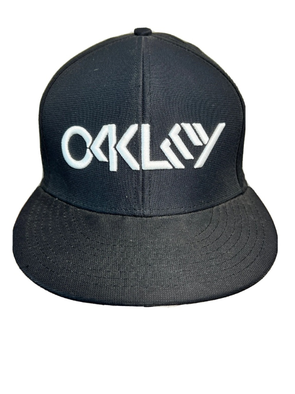 Oakley SnapBack California High Vented Hat, black & white, One Size, EUC